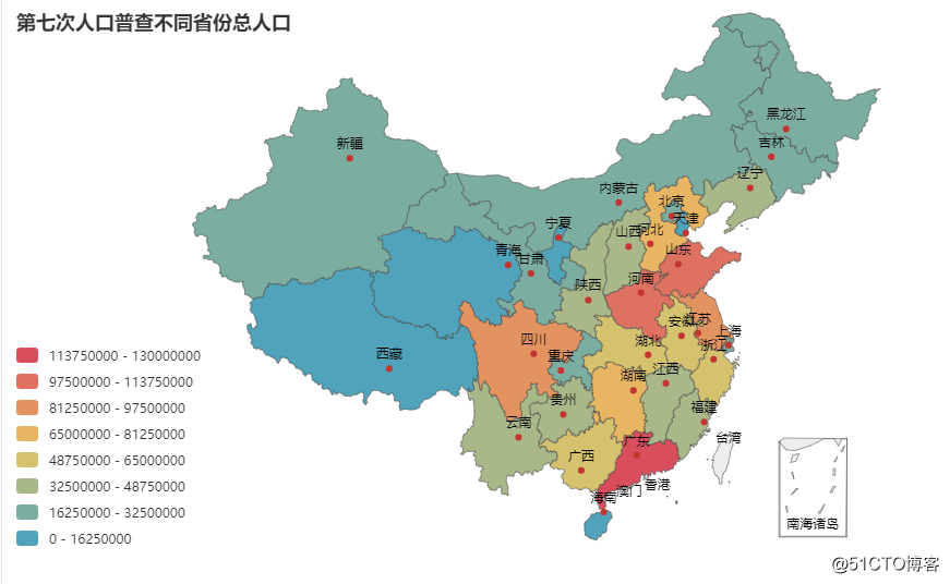 19532021年七次全国人口普查以及各省人口数量变化情况