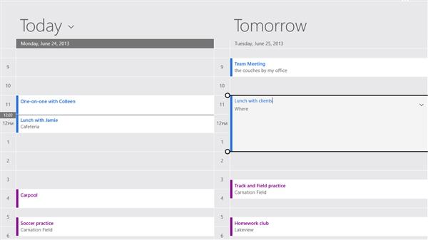 Windows 8.1邮件、日历和人脉新版预览