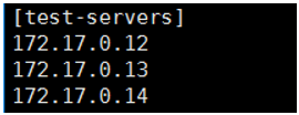 [test-servers]  172.17.6.12  172.17.0.13  172.17.e.14