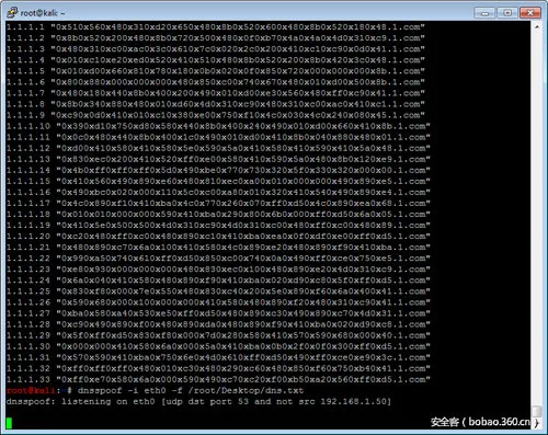图6：dnsspoof工具