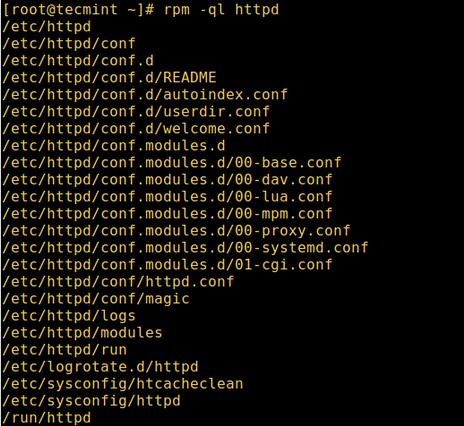 如何在Linux中列出通过RPM或者DEB包安装的文件