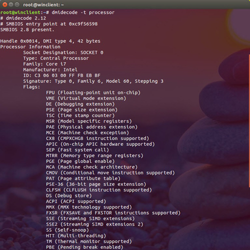 dmidecodeCPU