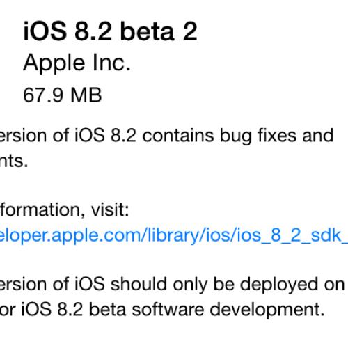 ***测试版iOS 8.2