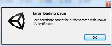 Unity激活：SSL peer certificate or SSH remote key was not OK錯(cuò)誤_后綴