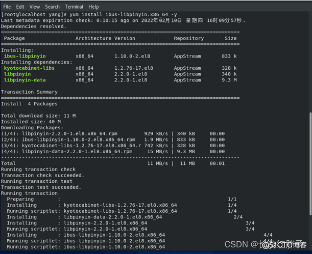 linux实用技巧：在虚拟机vmware16软件上安装CentOs8.2虚拟机，重置可用源和安装输入法_centos_39