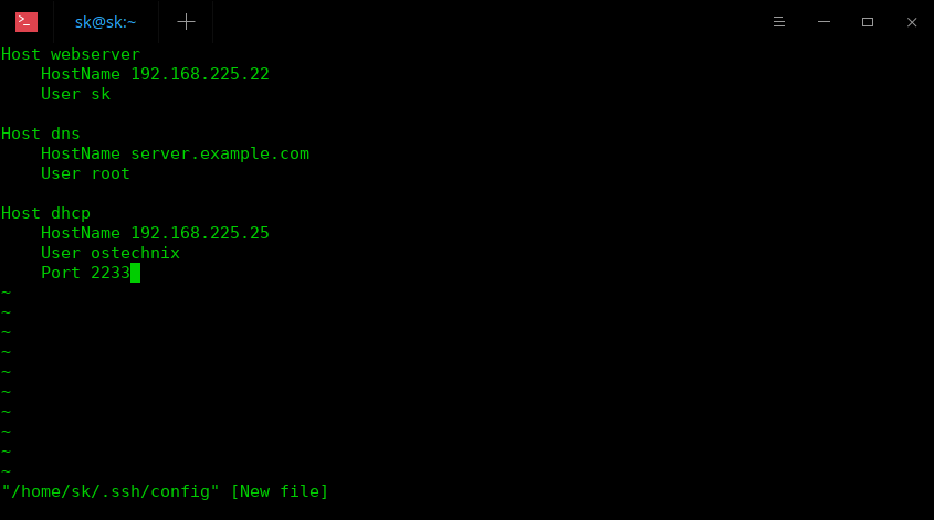 使用 SSH 配置文件在 Linux 中创建 SSH 别名