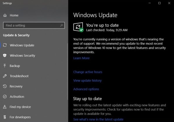 ***次！Windows 10开始警告旧版本过期