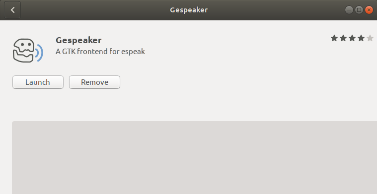 Launch Gespeaker Linux desktop application