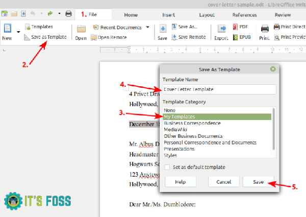 如何在LibreOffice中创建模板以实现省时高效