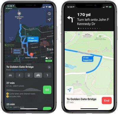 iOS14技巧：如何在苹果地图中获取自行车路线