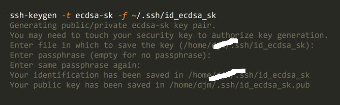 SSH使用FIDO2 USB进行身份验证