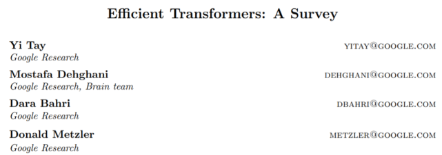 高效Transformer层出不穷，谷歌团队综述文章一网打尽