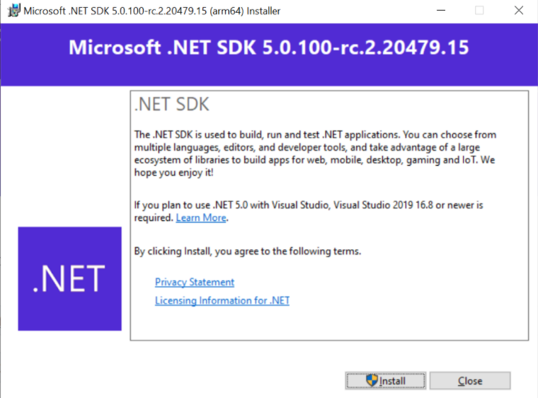 光棍节微软发布dotNET 5.0正式版本，新功能尝鲜