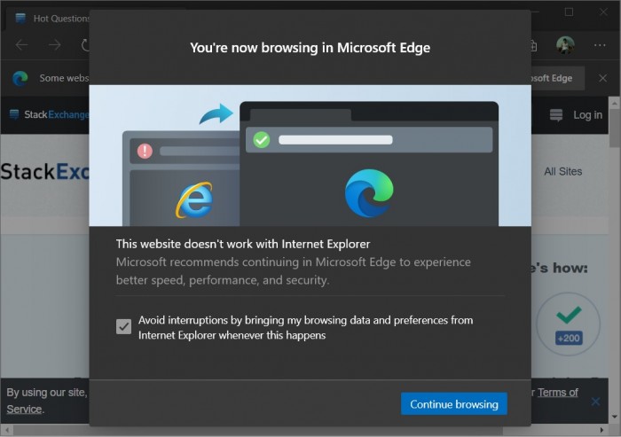 微软开始阻止用户继续使用IE浏览器