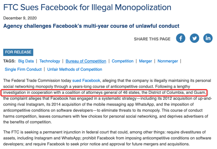 美国高呼：拆分 Facebook！抹黑中国后，扎克伯格面临反垄断致命一击