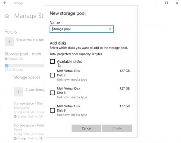 微软重新设计Win10控制面板“存储空间”：添加到设置中