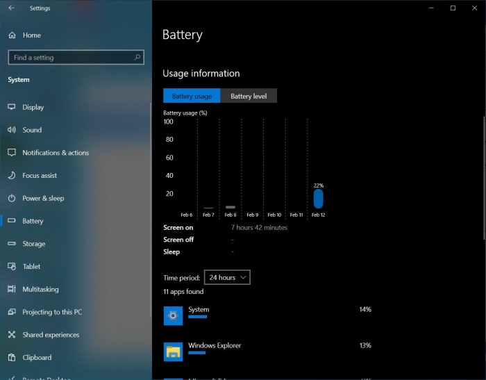 微软为Windows 10开发新电池设置：将于今年下半年抵达