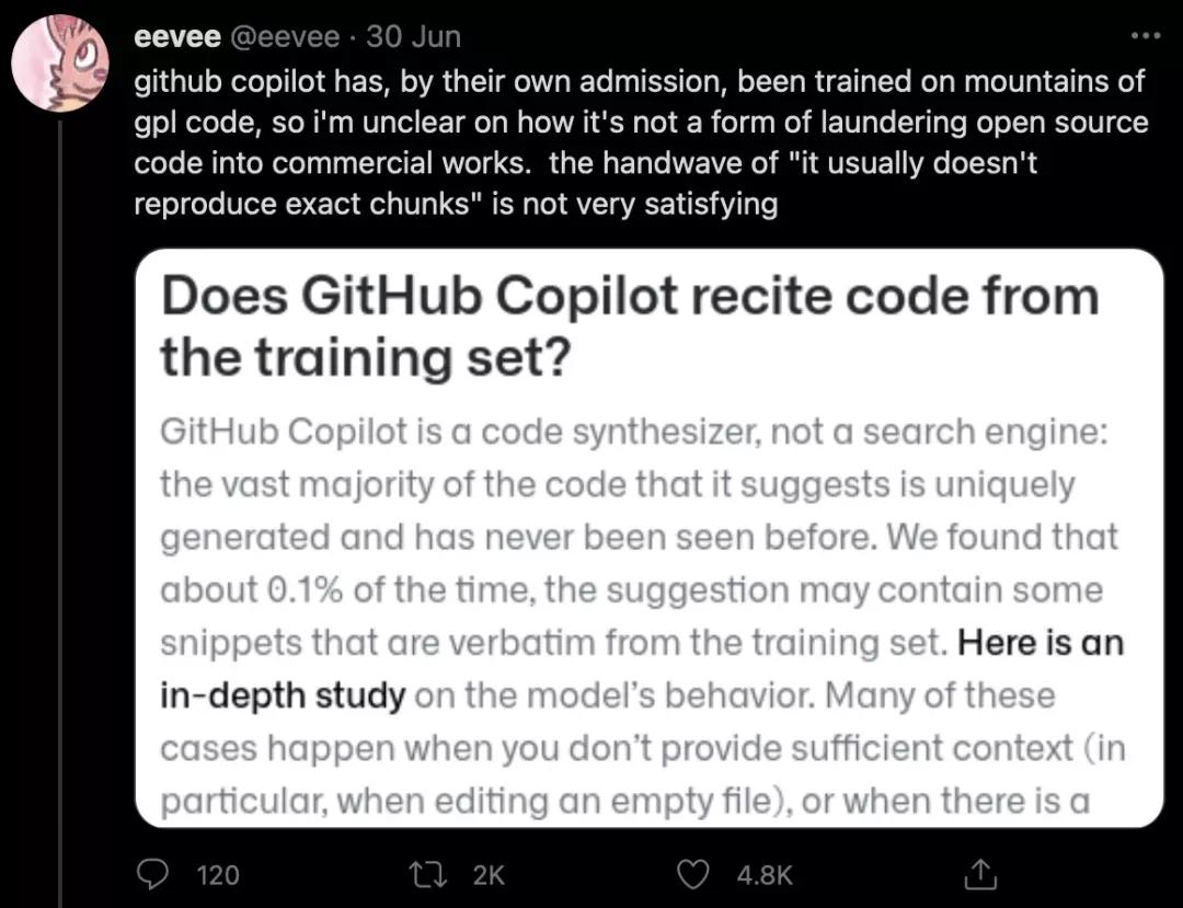 GitHub Copilot抄袭实锤！GitHub：我们的AI没有「背诵」代码