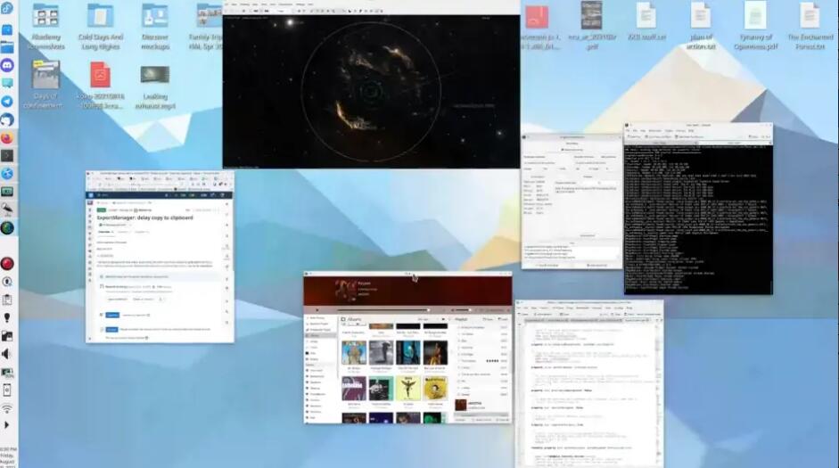 KDE Plasma 5.23 将引入了新的概览效果