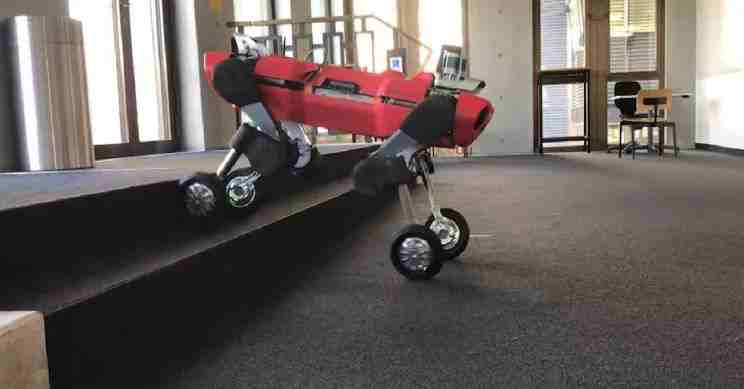 时速22公里、载荷50kg，四足轮腿式机器人Swiss-Mile学会了变身