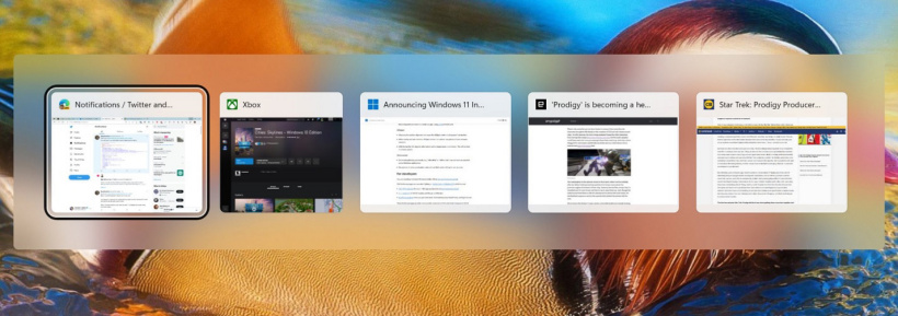 Windows 11 Alt Tab UI