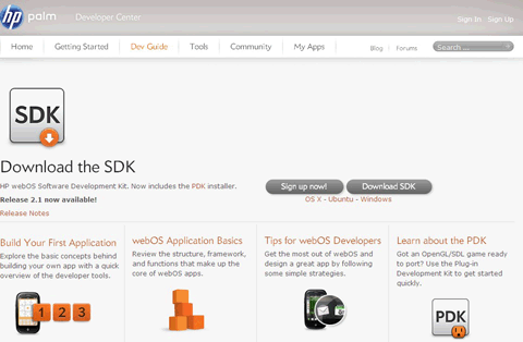 webOS 2.1 SDK开放下载