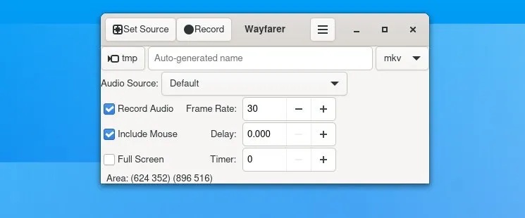 适用于 Linux 的 Wayfarer 屏幕录制软件