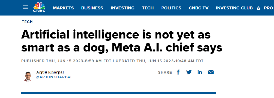 “CNN之父” Yann LeCun：人工智能没脑子，智商不如一条狗