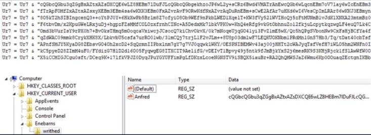 存储在注册表中的base64编码加密数据