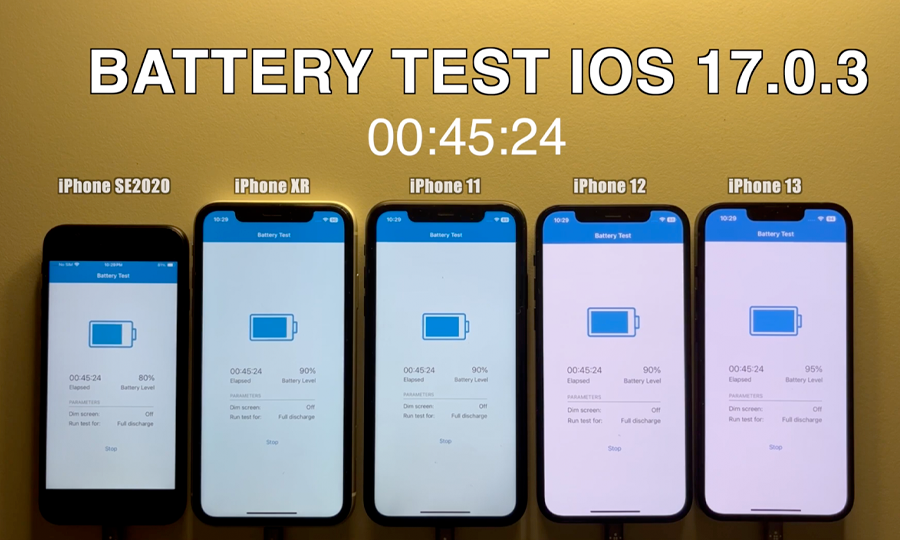 iOS 17.0.3 续航测试结果，终于提升了
