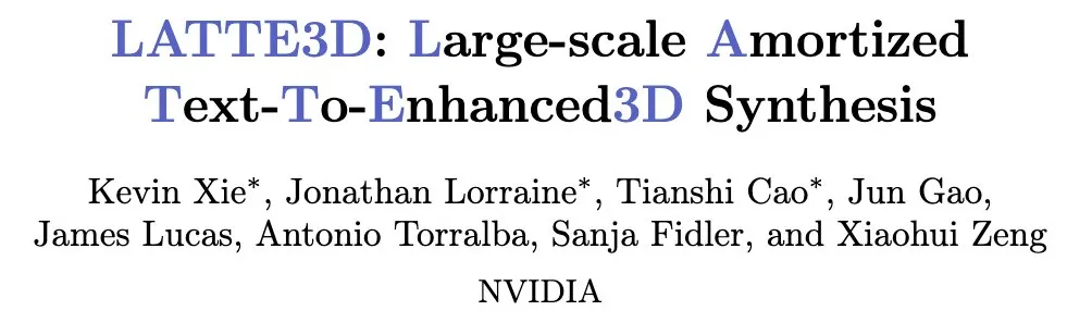 只需400ms！英伟达提出LATTE3D：大规模高质量的Amortized文本到增强3D 合成-AI.x社区
