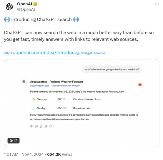 突发！OpenAI正式发布ChatGPT网络搜索，彻底颠覆谷歌！-AI.x社区