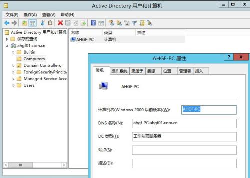 Windows Server 2012活动目录基础配置与应用（新手教程）之3---将客户机加入到指定域...